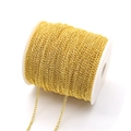Golden iron cross chain roll for DIY jewelry making, 3x4mm extension chain on spool - Imitation Gold