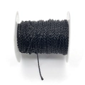 Επίπεδη σταυρωτή αλυσίδα από μαύρο μέταλλο σε καρούλι για DIY κατασκευή κοσμημάτων - Διάμετρος σύρματος 0,6 / 3*2mm ανά κρίκο / Ηλεκτροφορητικό Μαύρο