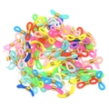 Colorful rubber silicone connectors for glasses chain with adjustable metal coils - Multicolor-Gold (Random Color)