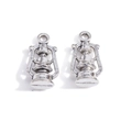 Colgantes de linterna vintage en aleación de plata para joyas DIY con detalles antiguos - Estilo Plata Antigua