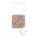 Rose gold screw eye pins set in transparent plastic box for DIY jewelry making crafts - 300pcs / Rose Gold