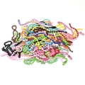 Mix of colorful 2.4mm ball chains with metal clasps for DIY jewelry and tag hanging - Multicolor