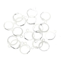 Dormeuses argentées avec anneaux ouverts pour la création de bijoux DIY - Argent