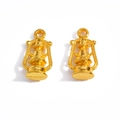 Par de colgantes vintage de lámpara de queroseno dorada para collares y accesorios de joyería - Estilo Imitación Oro