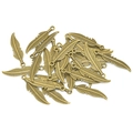 Vintage bronze feather pendants for DIY jewelry making in antique style zinc alloy design - Antique Bronze