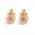 Par de colgantes de linterna vintage bañados en oro para joyería DIY y accesorios - Estilo Oro KC