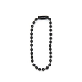 2.4mm black metal ball chain accessory with cylinder connector for DIY jewelry tags - Black