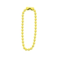 Bright yellow 2.4mm metal ball chain accessory with secure connector for DIY tags - Yellow