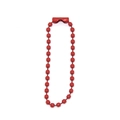 Vibrant red 2.4mm bead chain necklace with matching connector clasp for DIY crafts - Red
