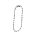 DIY accessory 2.4mm ball chain with connector clasp in matte grey painted finish - Gray