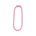Bright pink 2.4mm ball chain connector for DIY jewelry making and luggage tags - Deep Pink