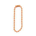 Vibrant orange 2.4mm iron ball chain with secure clasp connector for DIY accessories - Khaki/Earth Yellow