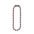 Single 2.4mm brown metal ball chain necklace with matching connector for DIY jewelry - Coffee