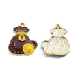 Western style brown money bag alloy pendant with dollar sign for DIY jewelry making - Money Bag (A8-048) / Brown