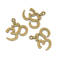Vintage Bronze Om Symbol Anhänger für DIY Yoga Schmuck Ketten und Armbänder - Antikbronze/22*21mm/1.47g