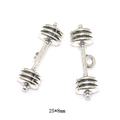 Retro-Silber-Hantelanhänger für DIY-Schmuck, 25x8mm Legierungsanhänger für Ketten - A0-209-antiksilber/25*8mm/27g