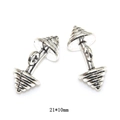Nahaufnahme der Vintage-Silberhantel-Anhänger mit Größenangabe von 21x10mm für DIY - A0-210-antiksilber/21*10mm/26g