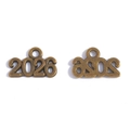 Dos colgantes numéricos 2026 en bronce vintage para joyería DIY y artesanía - Bronce Antiguo-2026