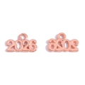 Colgantes de aleación de zinc en oro rosa año 2026 para bisutería artesanal DIY - Oro Rosa-2026