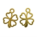 DIY jewelry set featuring hollow and solid gold four-leaf clover alloy pendants - 17*13mm / Imitation Gold