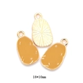 Potato shaped enamel alloy charms for DIY necklaces and bracelets in 18x10mm size - Potato