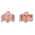 Colgante de libro vintage en oro rosa de aleación para creación de collares y pulseras - Rosa oro