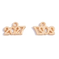 Colgantes dorados año 2027 de aleación para joyería DIY y regalos de graduación - Oro KC-2027