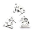 Vintage silver graduation cap and diploma charms for DIY jewelry making accessories - Graduation Hat And Scroll Style (A3-219) / Antique Silver
