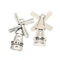 Vintage-Silber Windmühle Legierung Anhänger für DIY Schmuck von beiden Seiten gezeigt - A3-234-antiksilber/27*16mm/17g