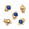 Colgantes de astronauta de aleación dorada con esmalte azul brillante para DIY - Estrella de Sujeción Lateral (A3-047) / Oro Mate