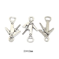 Pendentif décapsuleur multifonction en alliage argent antique pour bijoux DIY, 21x12mm - A2-484-argent Antique/21*12 Mm/087 G