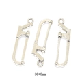 Pendentifs de scie à métaux finition argent antique pour bijoux DIY 30x8mm - A2-487 - Argent Antique / 30 X 8 Mm / 162 G