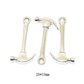 Pendentif marteau en métal argenté pour bijoux DIY, dimensions de 25x13mm - A2-488-argent Antique/25*13mm/118 G