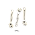 Pendentif clé à molette argent antique 23x6mm pour accessoires de bijoux DIY artisanat - A2-489-argent Antique/23*6/mm/057 G