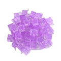 Luminous purple resin ice cube charms with silver eyelet hooks for DIY jewelry making - Purple