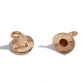 Golden cone-shaped alloy pendant with ring loop for DIY jewelry and accessory making - 12*10mm/1.1g / KC Gold