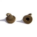Vintage bronze wizard hat charm pendants for DIY jewelry making and Halloween decoration - 12*10mm/1.1g / Antique Bronze