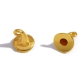 Golden metal wizard hat pendant charm for DIY jewelry and Halloween decorations - 12*10mm/1.1g / Imitation Gold