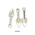 Trois mini pendentifs pelle de jardin en argent antique pour bijoux DIY de 25x7mm - A2-486-argent Antique/25*7mm/104 G