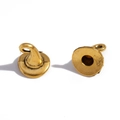 Golden vintage alloy wizard hat pendants for DIY Halloween jewelry making - 12*10mm/1.1g / Antique Gold