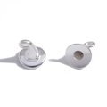 Polished silver wizard hat pendant DIY vintage alloy jewelry connectors in two pieces - 12*10mm/1.1g / Bright Silver