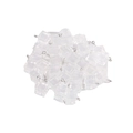 Luminous resin ice cube charms with silver screw eyes for DIY jewelry crafts - 13mm/1.89g / Clear