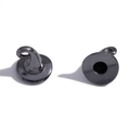 Polished black alloy wizard hat pendant charms with metallic finish and top hanging hole - 12*10mm/1.1g / Gunmetal