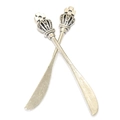 Antique silver crown spoon pendant in vintage alloy for DIY jewelry necklace making - A3-189-antique Silver/58*8mm/2.5g