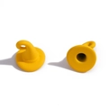 Set of two bright yellow silicone cone knitting needle point protectors for DIY crafts - 12*10mm/1.1g / Yellow (Rubber Paint)