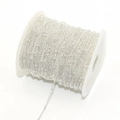 DIY jewelry making accessory chain in silver finish on white spool for necklaces - 1.45mm / Silver