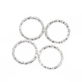 Anelli di collegamento in ferro argento martellato per la creazione di gioielli DIY - 8mm / Argento