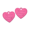 Pendentif en alliage en forme de cœur rose avec texte embossé Mozro Hiano pour bijoux - Rose Rouge