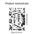 Detailed size guide for kitchen wall decals with utensils and heart quotes 42x29cm - 29*42cm
