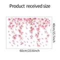 Detaillierte Größenangaben für Fensterfolie mit rosa Aquarell Kirschblütenzweigen Aufkleber - Fallende Blumen Stil A (fun-JD038)
